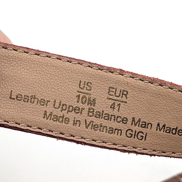 Sam Edelman Gigi Signet Sandal Ankle Strap Women's Red Brown Size US10M EU41 - Picture 6 of 12